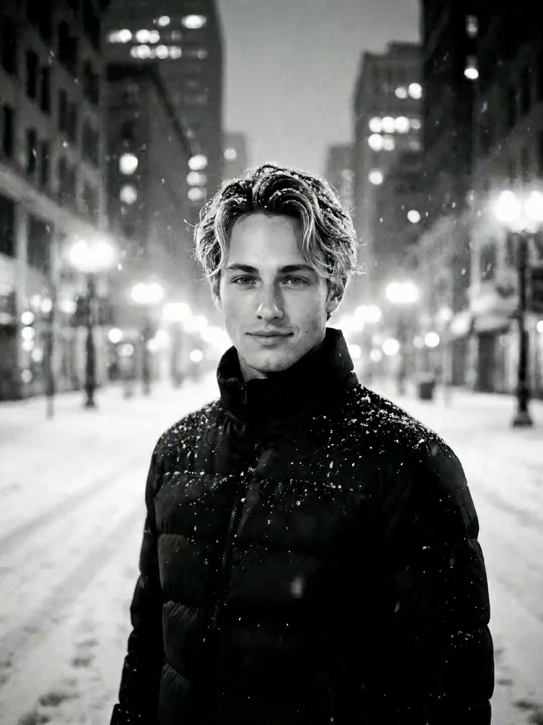 It's snowing.